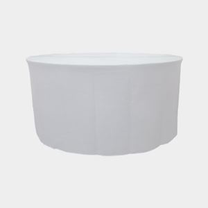 Hoes ronde tafel verhoogd 110cm WIT