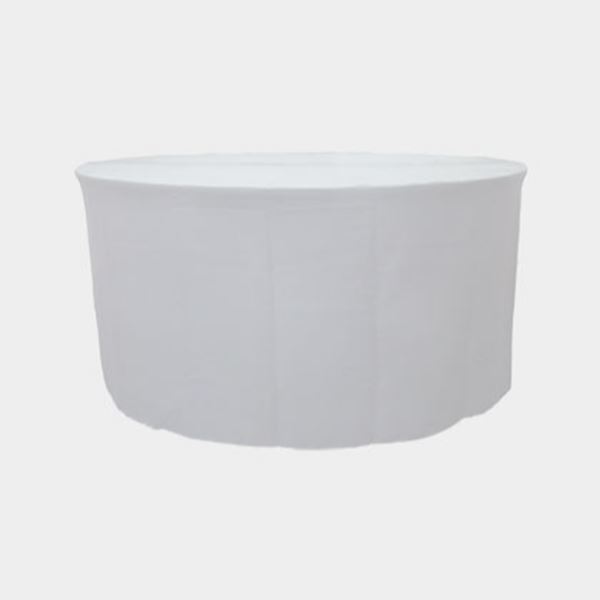 Hoes ronde tafel verhoogd 110cm WIT Hoes ronde tafel verhoogd 110cm WIT